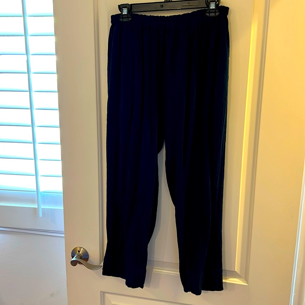 Oh My Gauze!! Size 2/Medium Dark Blue Ankle Length Pants 100% cotton Gently use